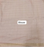 Baby Blue Tussar Saree Blouse