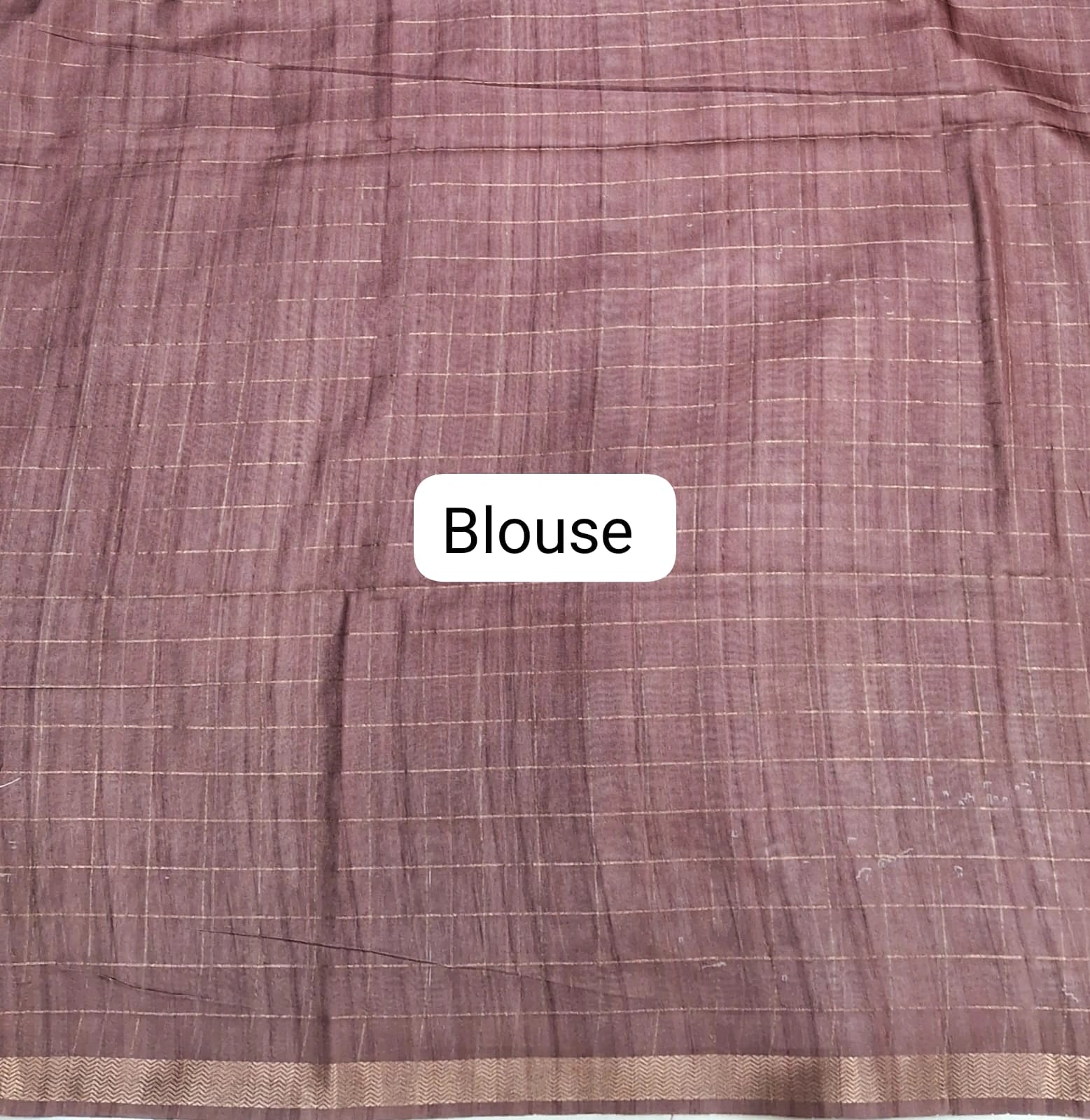 Peach Semi Tussar Saree Blouse