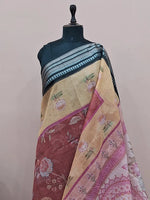 Brick red Cotton Kota saree 1