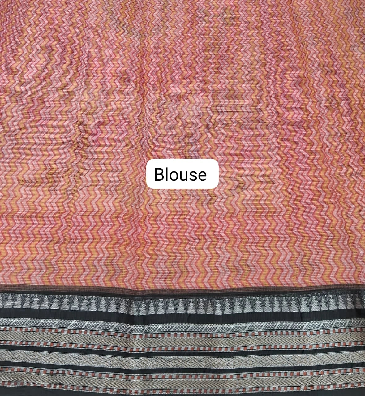 Brick red Cotton Kota saree blouse