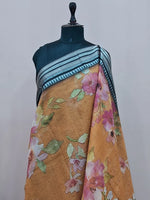 Light orange Cotton Kota saree 1