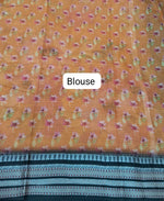 Light orange Cotton Kota saree blouse