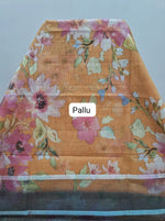 Light orange Cotton Kota saree pallu