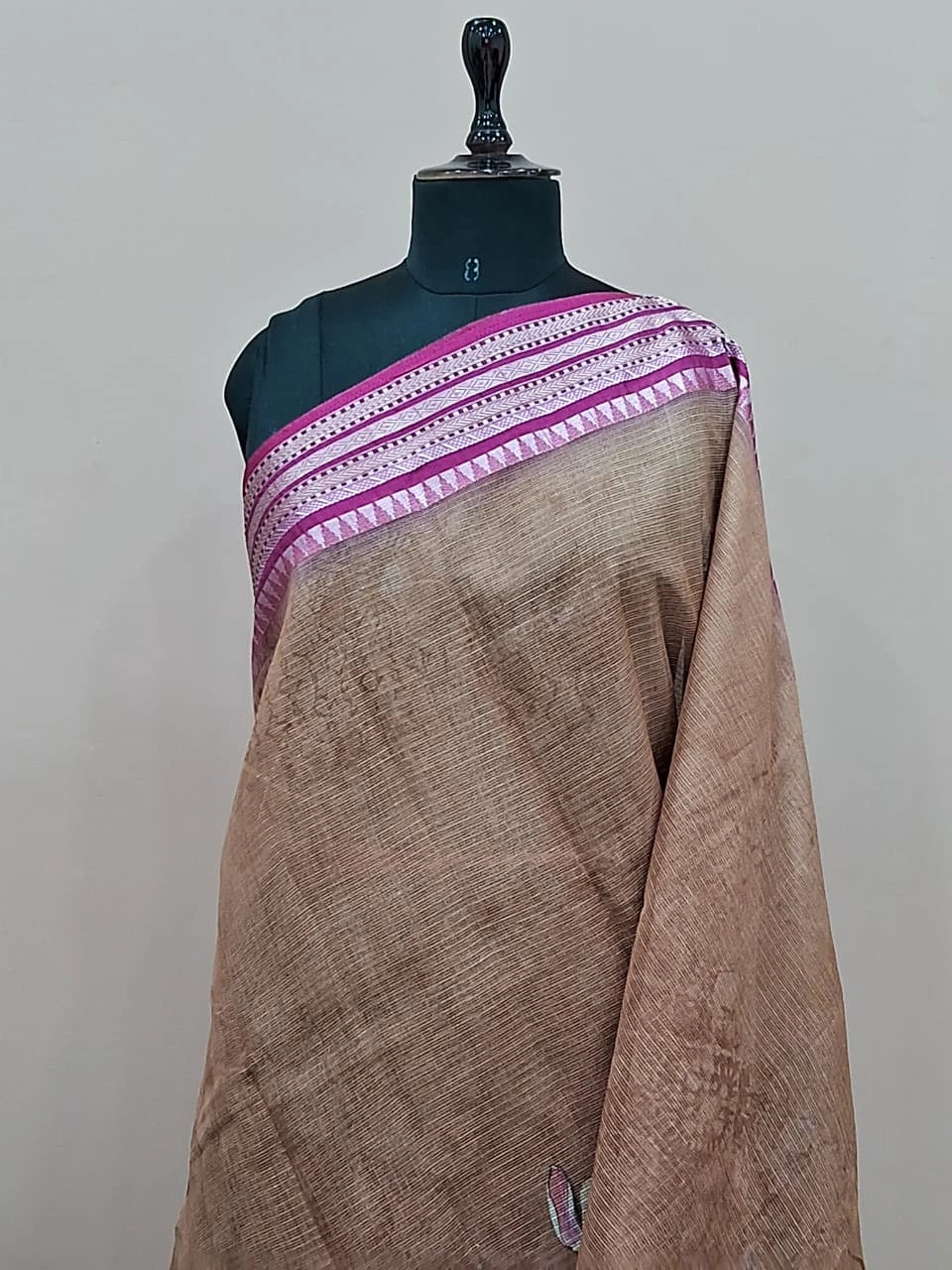 Brown Cotton Kota saree 1