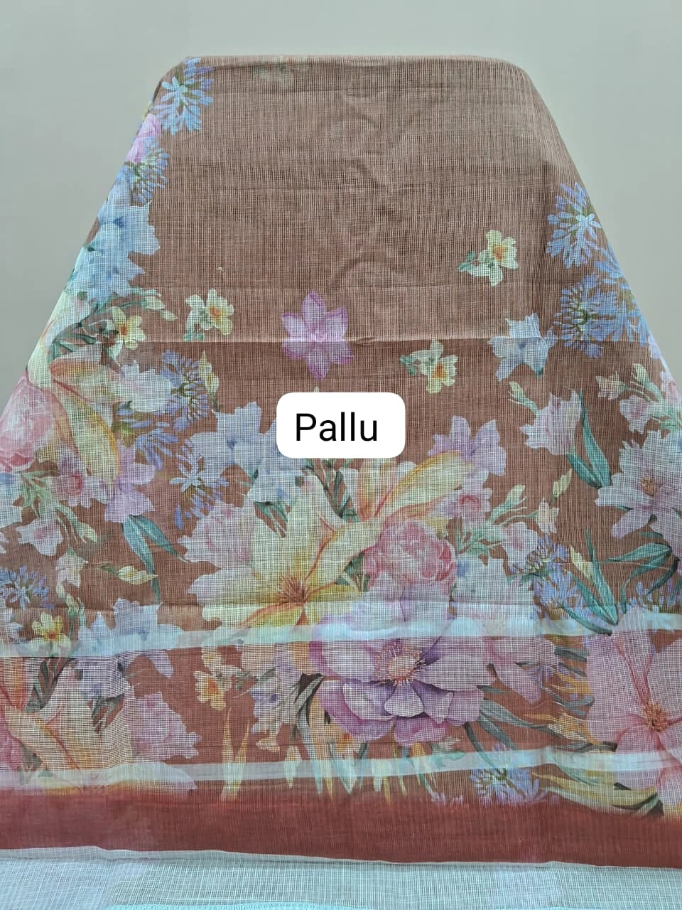 Sand Brown Cotton Kota Saree pallu