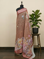 Sand Brown Cotton Kota Saree 