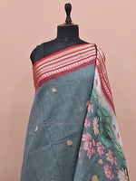 Metal Grey Pure Cotton Kota Saree 1