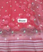 Red Cotton Kota Saree Blouse