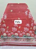 Red Cotton Kota Saree Pallu