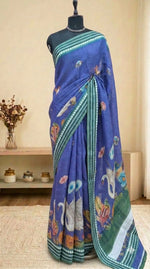 Blue Cotton Kota Saree 