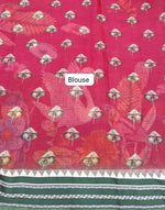 Dark Pink Cotton Kota Saree Blouse