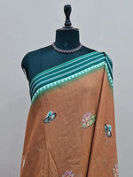 Sand Brown Cotton Kota Saree 1
