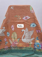 Sand Brown Cotton Kota Saree Pallu