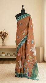 Sand Brown Cotton Kota Saree