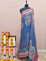 Light Blue Cotton Kota Saree