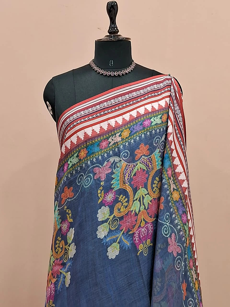 Light Blue Cotton Kota Saree 1