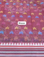 Dark Onion Pink Cotton Kota Saree Blouse