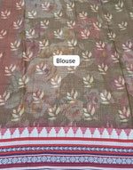 Sand Brown Cotton Kota Saree Blouse