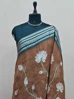 Brown Cotton Kota Saree 1