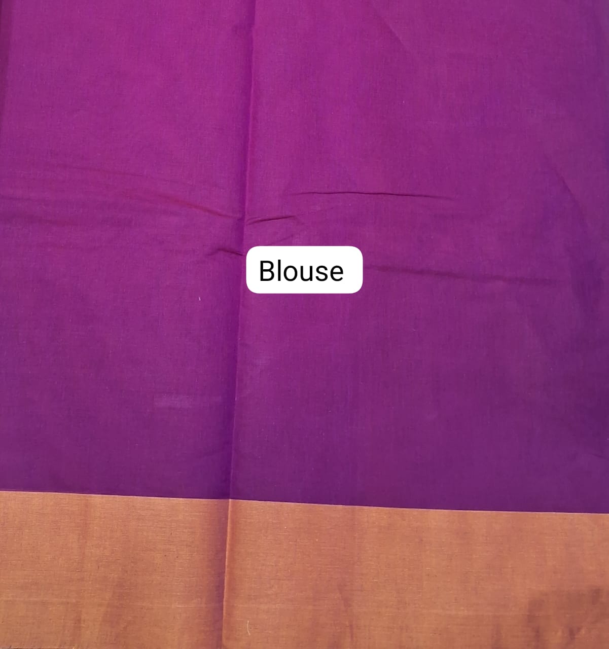 Rani Pink Korvai Kanchi Cotton Saree  Blouse
