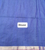 Royal Blue Mulmul Cotton Saree Blouse