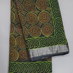 Bottle Green Linen Cotton Saree