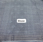 Handloom Indigo Blue Linen Cotton Saree blouse