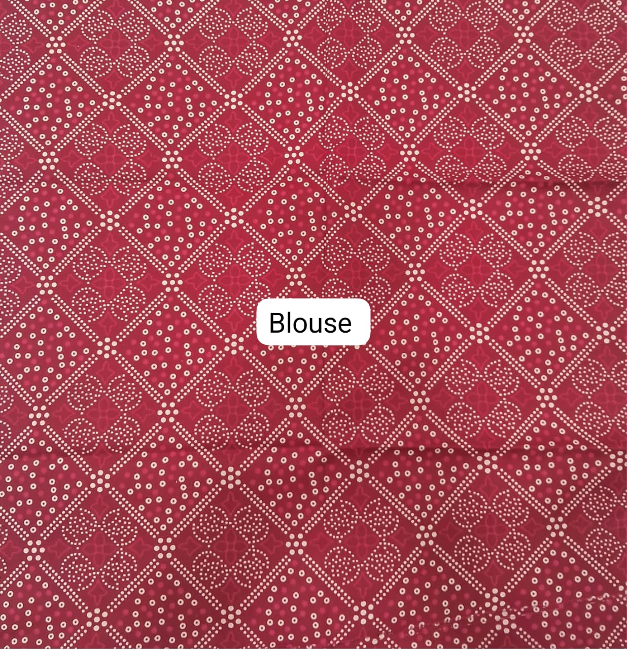 Blue Plain Linen Cotton Saree blouse