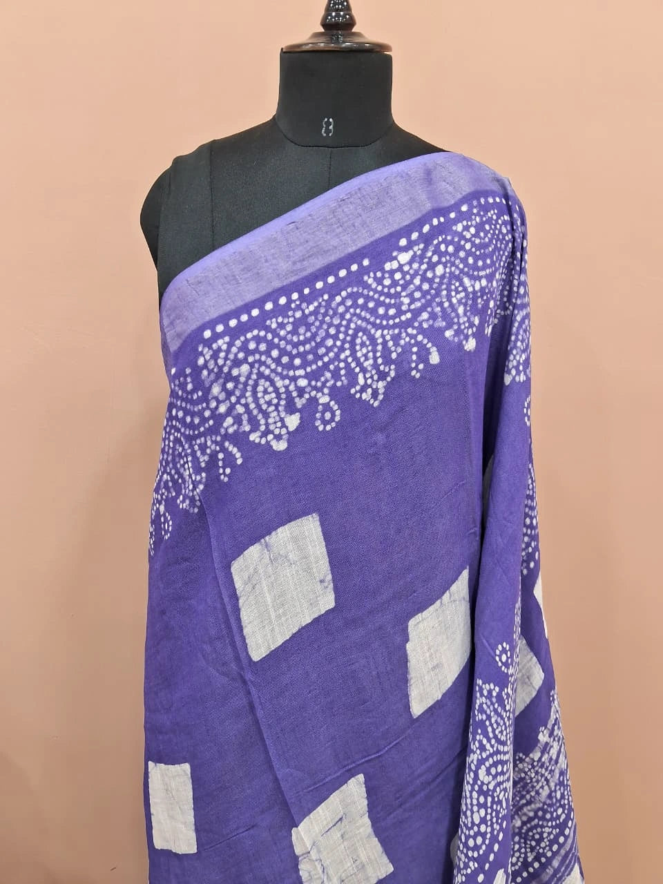 Lavender Linen Cotton Saree 