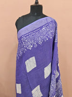 Lavender Linen Cotton Saree 