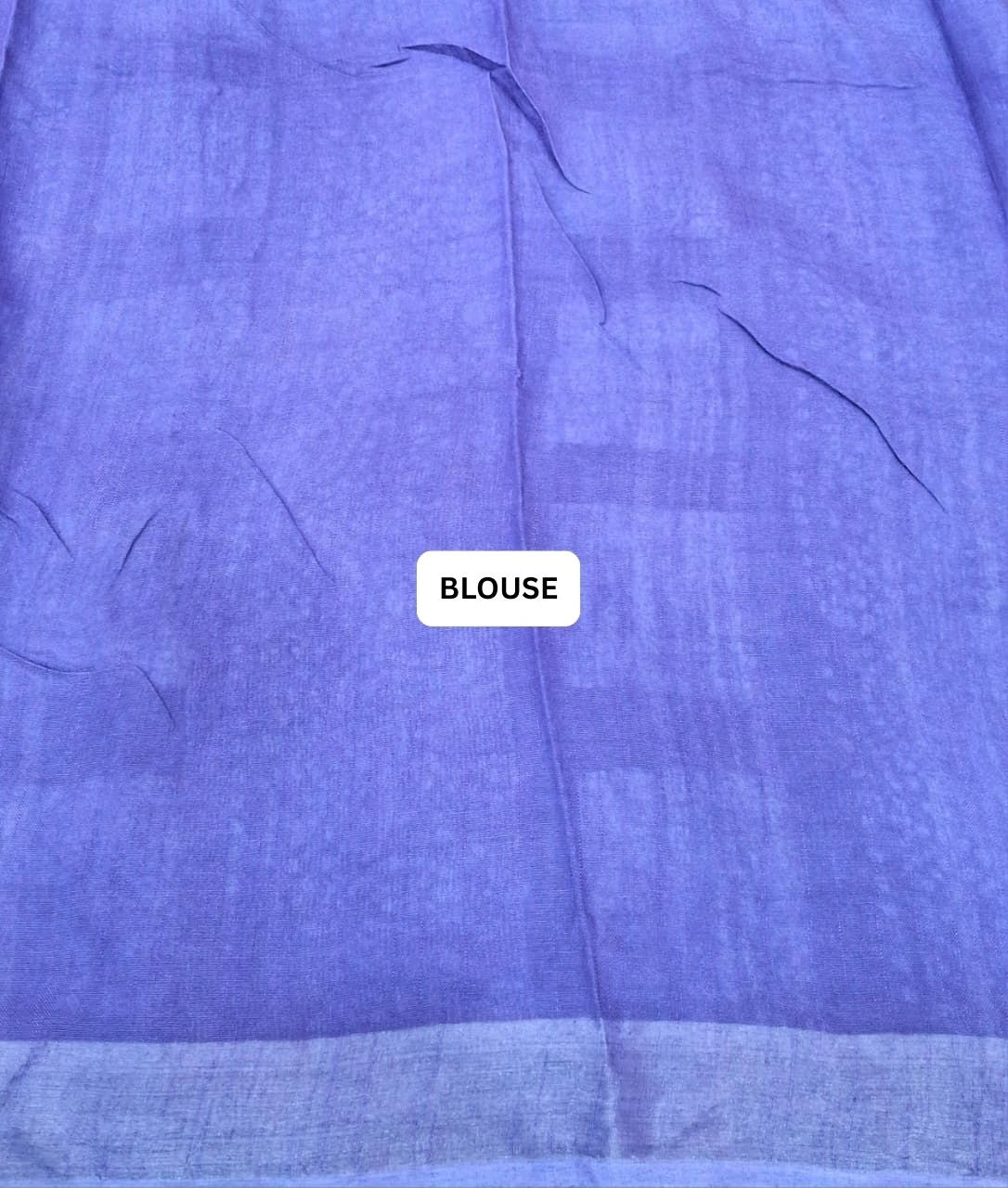 Lavender Linen Cotton Saree blouse