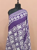 Purple Linen Cotton Saree 