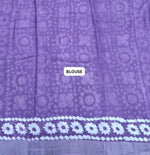 Purple Linen Cotton Saree blouse