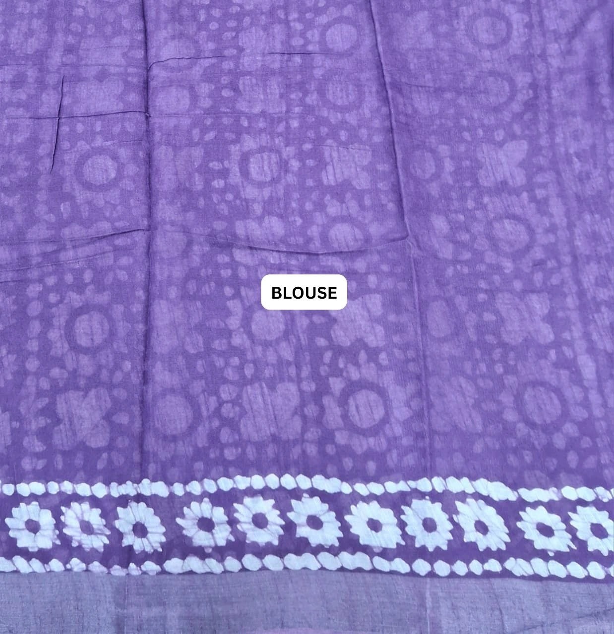 Purple Linen Cotton Saree blouse