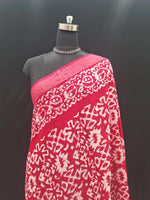 Pink Linen Cotton Saree 1