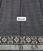 Black linen cotton saree Blouse