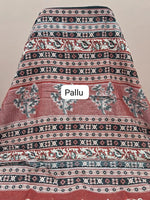 Black linen plain cotton saree pallu