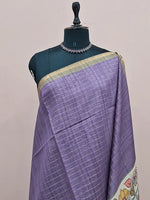Lavender Linen Saree 1