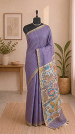 Lavender Linen Saree