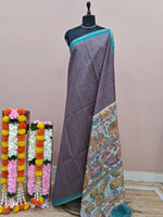 Grey Linen Saree