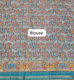 Grey Linen Saree Blouse