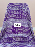 Purple Linen Cotton Saree pallu
