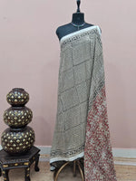 Beige Linen Cotton Saree 
