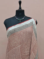 Off-White Linen Cotton Saree 1