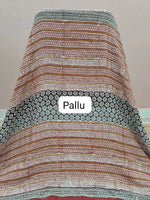Off-White Linen Cotton Saree pallu