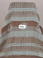 Brown Linen Cotton Saree pallu
