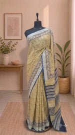 Light Brown Linen Cotton Saree