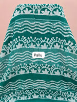 Marine Blue Linen Cotton Saree  Pallu
