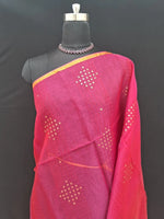 Rani Pink Muslin Silk Saree 1