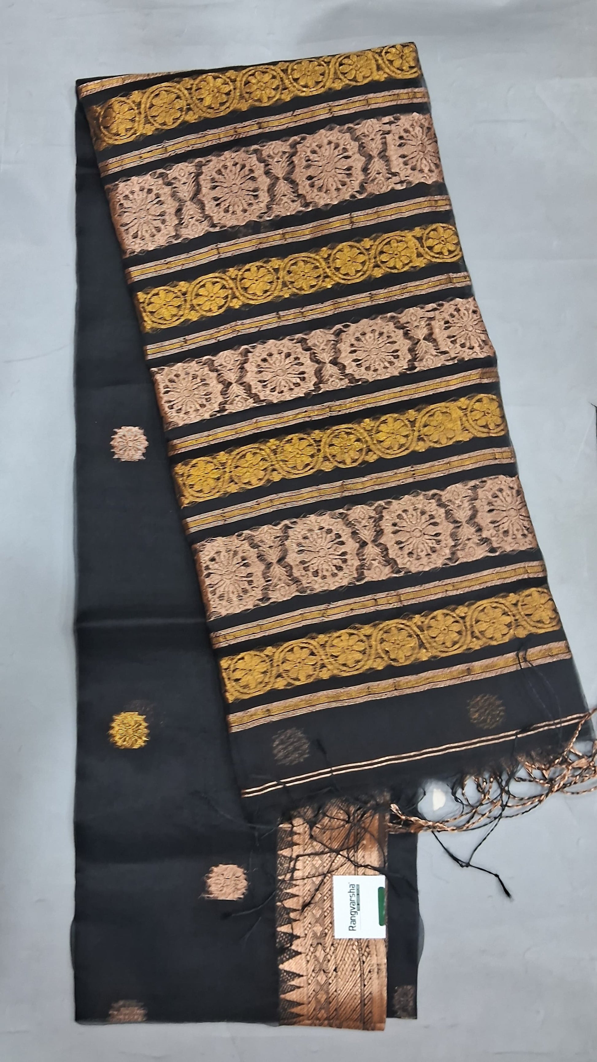Black Muslin Saree